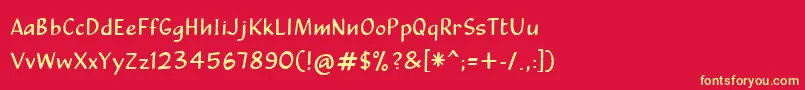 CalculussansRegular Font – Yellow Fonts on Red Background