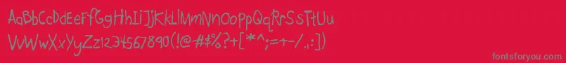 BoopeeRegular Font – Gray Fonts on Red Background