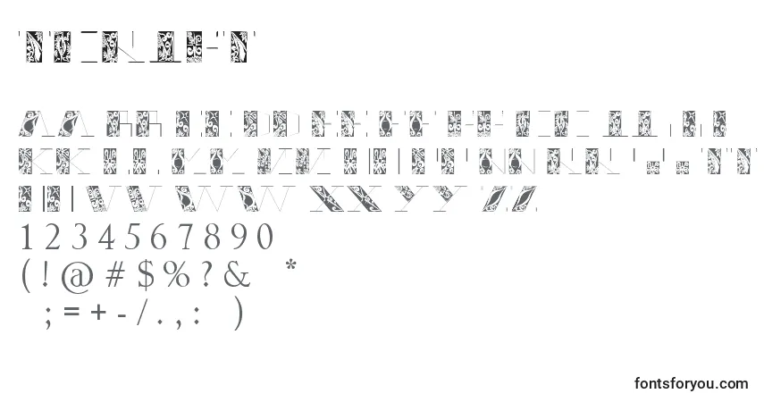 Thrigt Font – alphabet, numbers, special characters