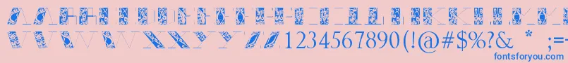 Thrigt Font – Blue Fonts on Pink Background