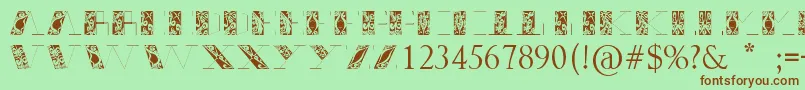 Thrigt Font – Brown Fonts on Green Background