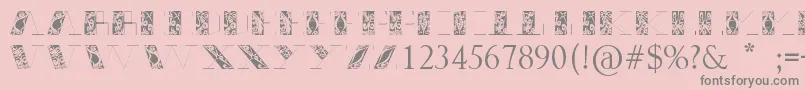 フォントThrigt – ピンクの背景に灰色の文字