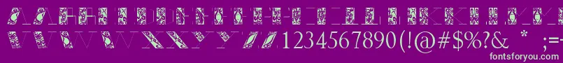 Thrigt Font – Green Fonts on Purple Background