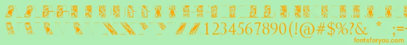 Thrigt Font – Orange Fonts on Green Background