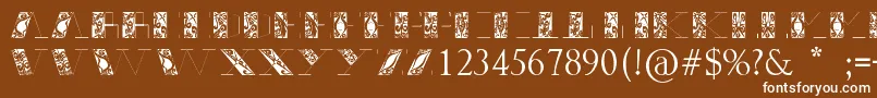 フォントThrigt – 茶色の背景に白い文字