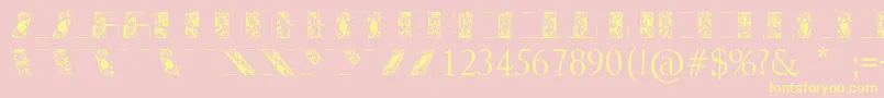 Thrigt Font – Yellow Fonts on Pink Background