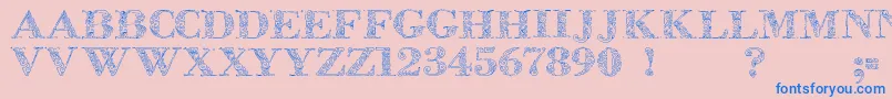 Zsylettpro Font – Blue Fonts on Pink Background