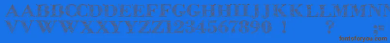 Zsylettpro Font – Brown Fonts on Blue Background