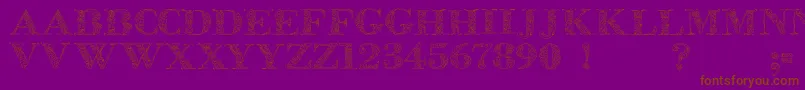 Zsylettpro Font – Brown Fonts on Purple Background