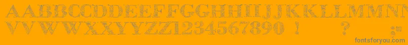 Zsylettpro Font – Gray Fonts on Orange Background