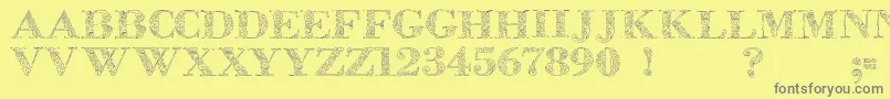 Zsylettpro Font – Gray Fonts on Yellow Background