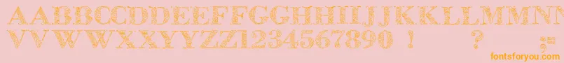 Zsylettpro Font – Orange Fonts on Pink Background