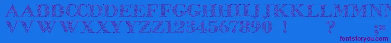 Zsylettpro Font – Purple Fonts on Blue Background