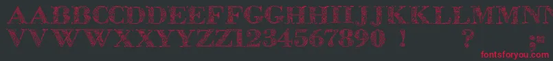 Zsylettpro Font – Red Fonts on Black Background