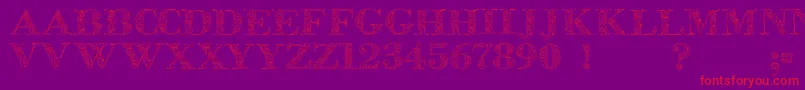 Zsylettpro Font – Red Fonts on Purple Background