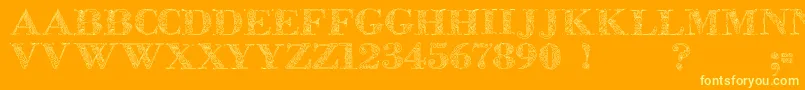 Zsylettpro Font – Yellow Fonts on Orange Background