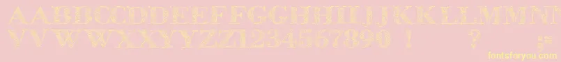 Zsylettpro Font – Yellow Fonts on Pink Background