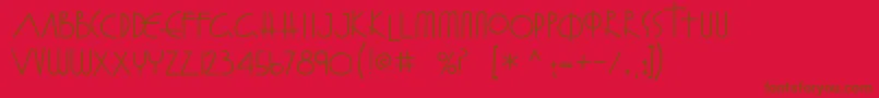 FrayGabriel Font – Brown Fonts on Red Background