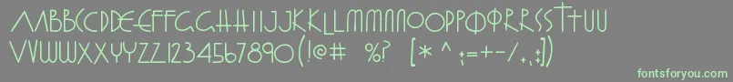 Шрифт FrayGabriel – зелёные шрифты на сером фоне