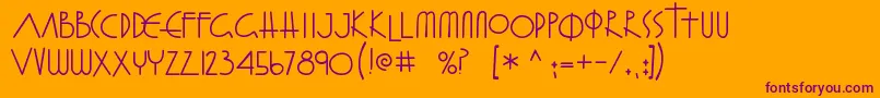 FrayGabriel Font – Purple Fonts on Orange Background