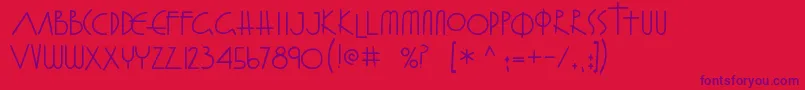 FrayGabriel-Schriftart – Violette Schriften auf rotem Hintergrund