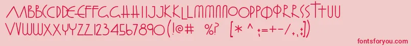 FrayGabriel Font – Red Fonts on Pink Background