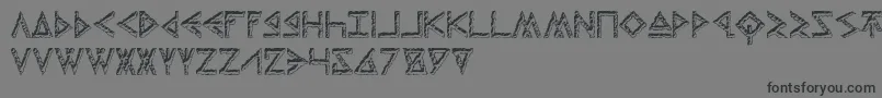 ThorsHammerCarved-fontti – mustat fontit harmaalla taustalla