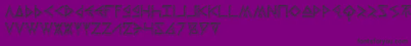 ThorsHammerCarved Font – Black Fonts on Purple Background