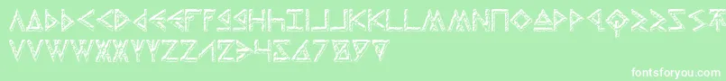 ThorsHammerCarved Font – White Fonts on Green Background