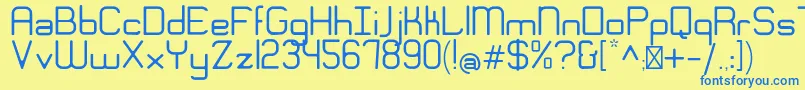 EngadiGentle Font – Blue Fonts on Yellow Background
