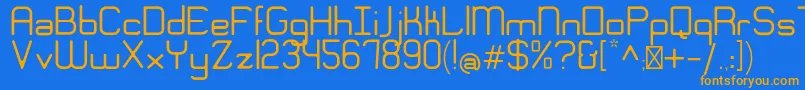 EngadiGentle Font – Orange Fonts on Blue Background