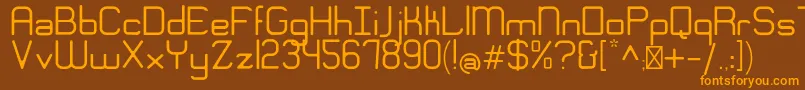 EngadiGentle Font – Orange Fonts on Brown Background