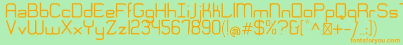 EngadiGentle Font – Orange Fonts on Green Background