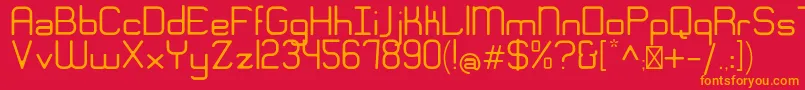 EngadiGentle Font – Orange Fonts on Red Background