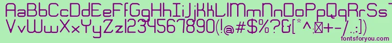 EngadiGentle Font – Purple Fonts on Green Background