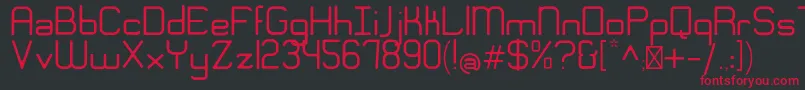 EngadiGentle Font – Red Fonts on Black Background
