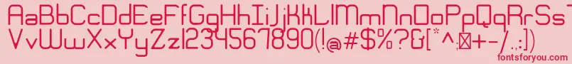 フォントEngadiGentle – ピンクの背景に赤い文字