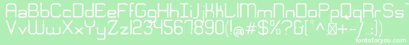 フォントEngadiGentle – 緑の背景に白い文字