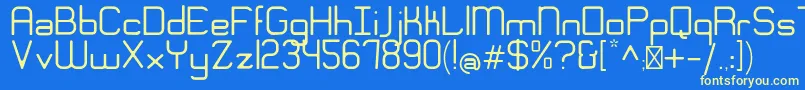 EngadiGentle Font – Yellow Fonts on Blue Background