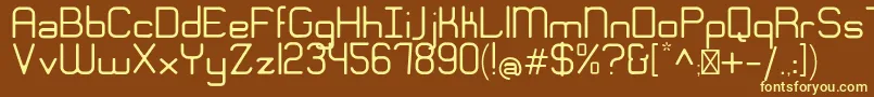 EngadiGentle Font – Yellow Fonts on Brown Background