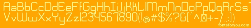 EngadiGentle Font – Yellow Fonts on Orange Background