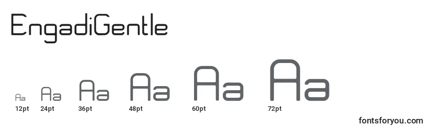 Размеры шрифта EngadiGentle