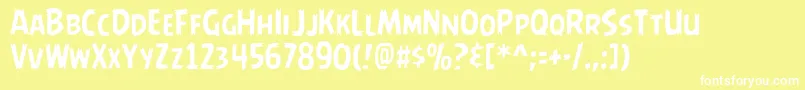 AngrybirdsRegular Font – White Fonts on Yellow Background