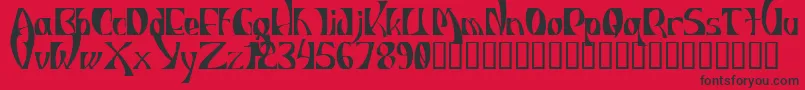 IndiosbravosTitling Font – Black Fonts on Red Background
