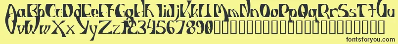IndiosbravosTitling Font – Black Fonts on Yellow Background