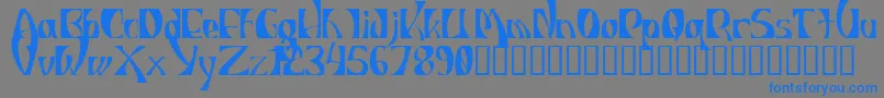 IndiosbravosTitling Font – Blue Fonts on Gray Background