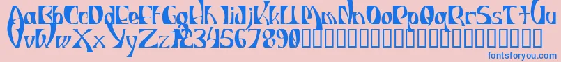 IndiosbravosTitling Font – Blue Fonts on Pink Background