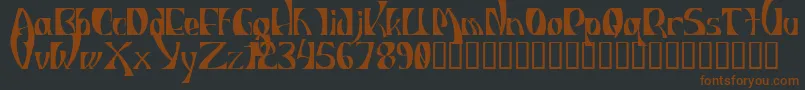 IndiosbravosTitling Font – Brown Fonts on Black Background