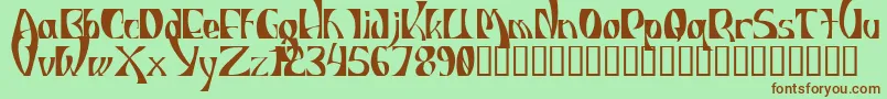 IndiosbravosTitling Font – Brown Fonts on Green Background