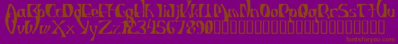 IndiosbravosTitling Font – Brown Fonts on Purple Background